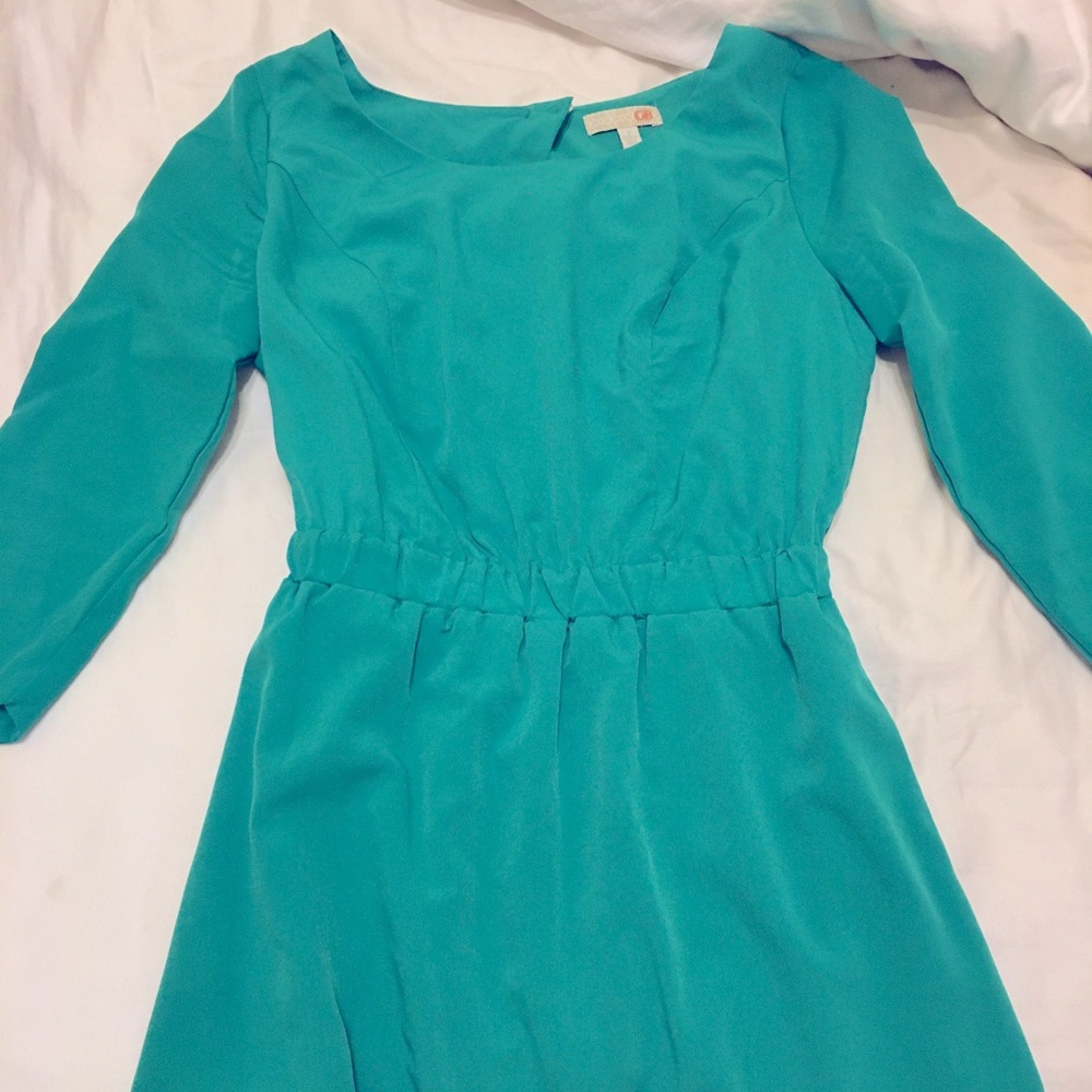 Gianni Bini seafoam open back mini dress